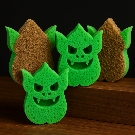 Grime Goblin™ Dual-Sided Eco Sponge Bundle of 4